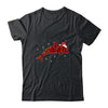 Red Plaid Dolphin Christmas Lights Santa Hat Pajamas T-Shirt & Sweatshirt | Teecentury.com