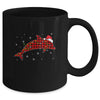 Red Plaid Dolphin Christmas Lights Santa Hat Pajamas Mug Coffee Mug | Teecentury.com