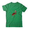 Red Plaid Flamingo Christmas Lights Santa Hat Pajamas T-Shirt & Sweatshirt | Teecentury.com