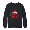 Red Plaid Hippopotamus Christmas Lights Santa Hat Pajamas T-Shirt & Sweatshirt | Teecentury.com