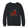 Red Plaid Monkey Christmas Lights Santa Hat Pajamas T-Shirt & Sweatshirt | Teecentury.com