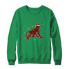 Red Plaid Monkey Christmas Lights Santa Hat Pajamas T-Shirt & Sweatshirt | Teecentury.com