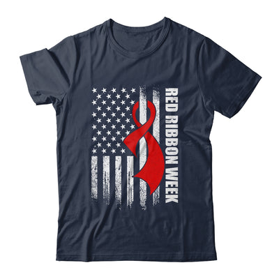 Red Ribbon Week American Flag Vintage Distressed Shirt & Hoodie | teecentury