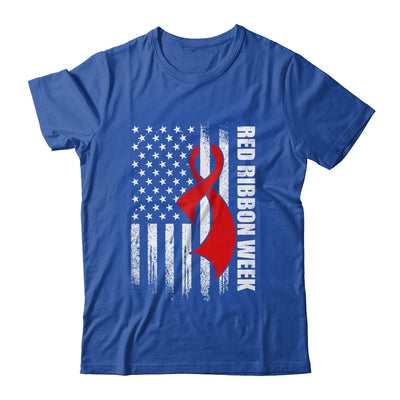 Red Ribbon Week American Flag Vintage Distressed Shirt & Hoodie | teecentury