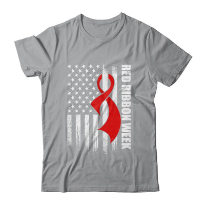 Red Ribbon Week American Flag Vintage Distressed Shirt & Hoodie | teecentury