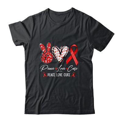 Red Ribbon Week Awareness Wear Red Peace Love Cure Support Shirt & Hoodie | teecentury