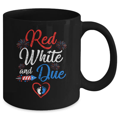 Red White And Due 4th Of July Pregnancy Independence Day Mug Coffee Mug | Teecentury.com