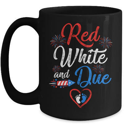 Red White And Due 4th Of July Pregnancy Independence Day Mug Coffee Mug | Teecentury.com