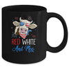 Red White And Moo Cow USA Flag 4th Of July Mug Coffee Mug | Teecentury.com