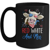 Red White And Moo Cow USA Flag 4th Of July Mug Coffee Mug | Teecentury.com