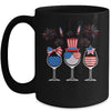 Red White Blue Wine Glasses American Flag Happy 4th Of July Mug Coffee Mug | Teecentury.com