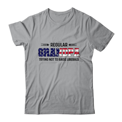 Regular Grandpa Trying Not To Raise Liberal American USA Flag T-Shirt & Hoodie | Teecentury.com