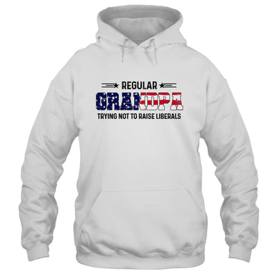 Regular Grandpa Trying Not To Raise Liberal American USA Flag T-Shirt & Hoodie | Teecentury.com