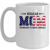 Regular Mom Trying Not To Raise Liberal American USA Flag Mug Coffee Mug | Teecentury.com