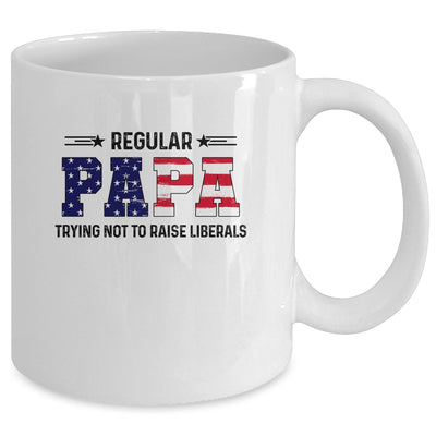 Regular Papa Trying Not To Raise Liberal American USA Flag Mug Coffee Mug | Teecentury.com