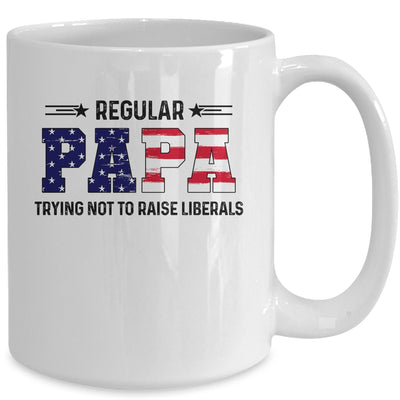 Regular Papa Trying Not To Raise Liberal American USA Flag Mug Coffee Mug | Teecentury.com