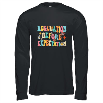 Regulation Before Expectation Retro Neurodiversity Therapist Shirt & Hoodie | teecentury