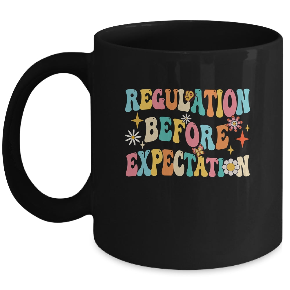 Regulation Before Expectation Retro Neurodiversity Therapist Mug | teecentury