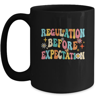 Regulation Before Expectation Retro Neurodiversity Therapist Mug | teecentury