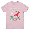 Reindeer Dinosaur Ugly Christmas Xmas For Boy Kids Youth Youth Shirt | Teecentury.com