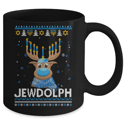 Reindeer Jewdolph Hanukkah Ugly Sweater Mug Coffee Mug | Teecentury.com