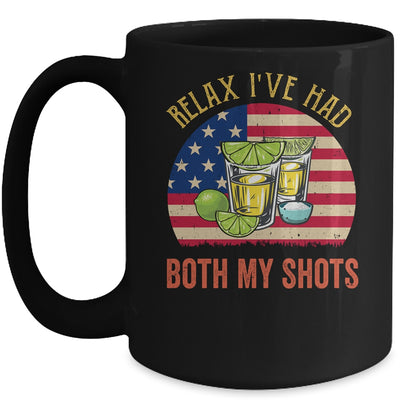 Relax I've Had Both My Shots Funny American Flag Patriotic Mug Coffee Mug | Teecentury.com
