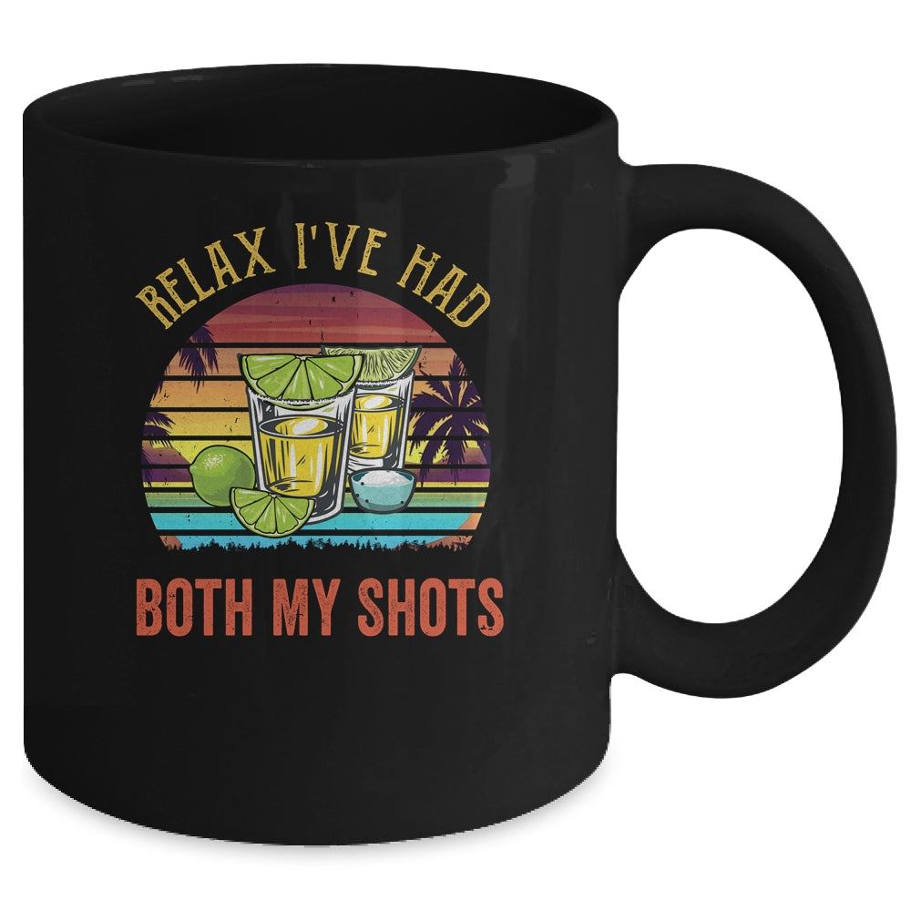 Relax I've Had Both My Shots Funny American Sunset Vintage Mug Coffee Mug | Teecentury.com