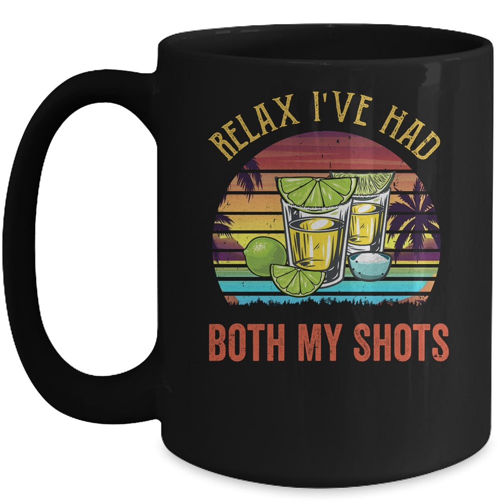 Relax I've Had Both My Shots Funny American Sunset Vintage Mug Coffee Mug | Teecentury.com