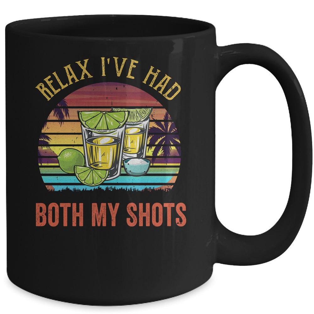 Relax I've Had Both My Shots Funny American Sunset Vintage Mug Coffee Mug | Teecentury.com