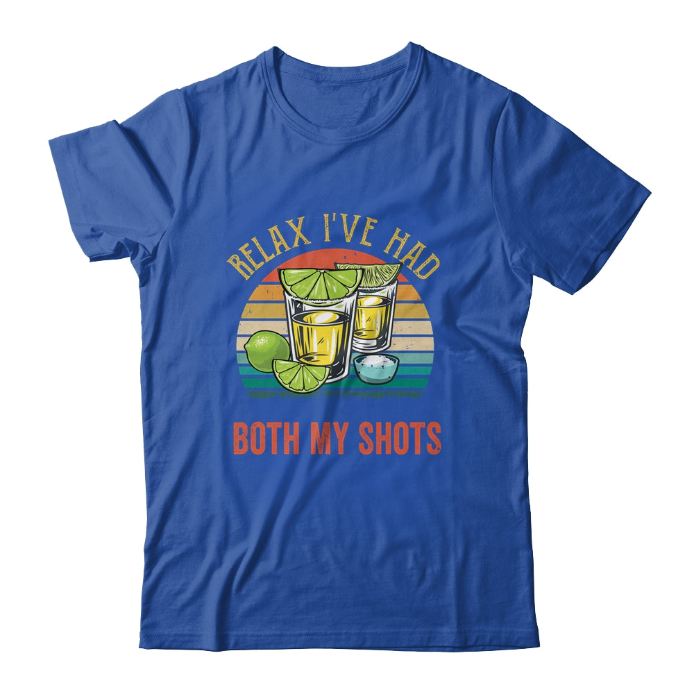 Relax I've Had Both My Shots Funny Drinking Retro Vintage T-Shirt & Tank Top | Teecentury.com