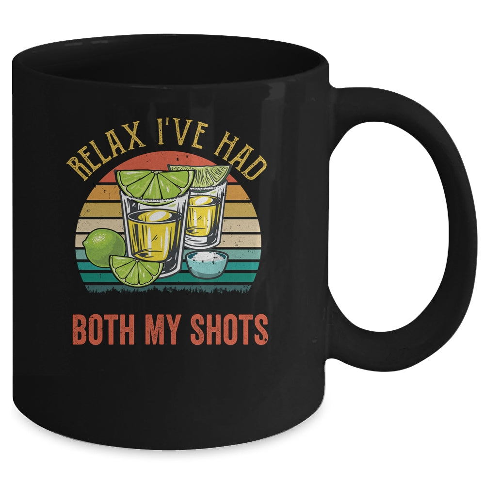 Relax I've Had Both My Shots Funny Drinking Retro Vintage Mug Coffee Mug | Teecentury.com