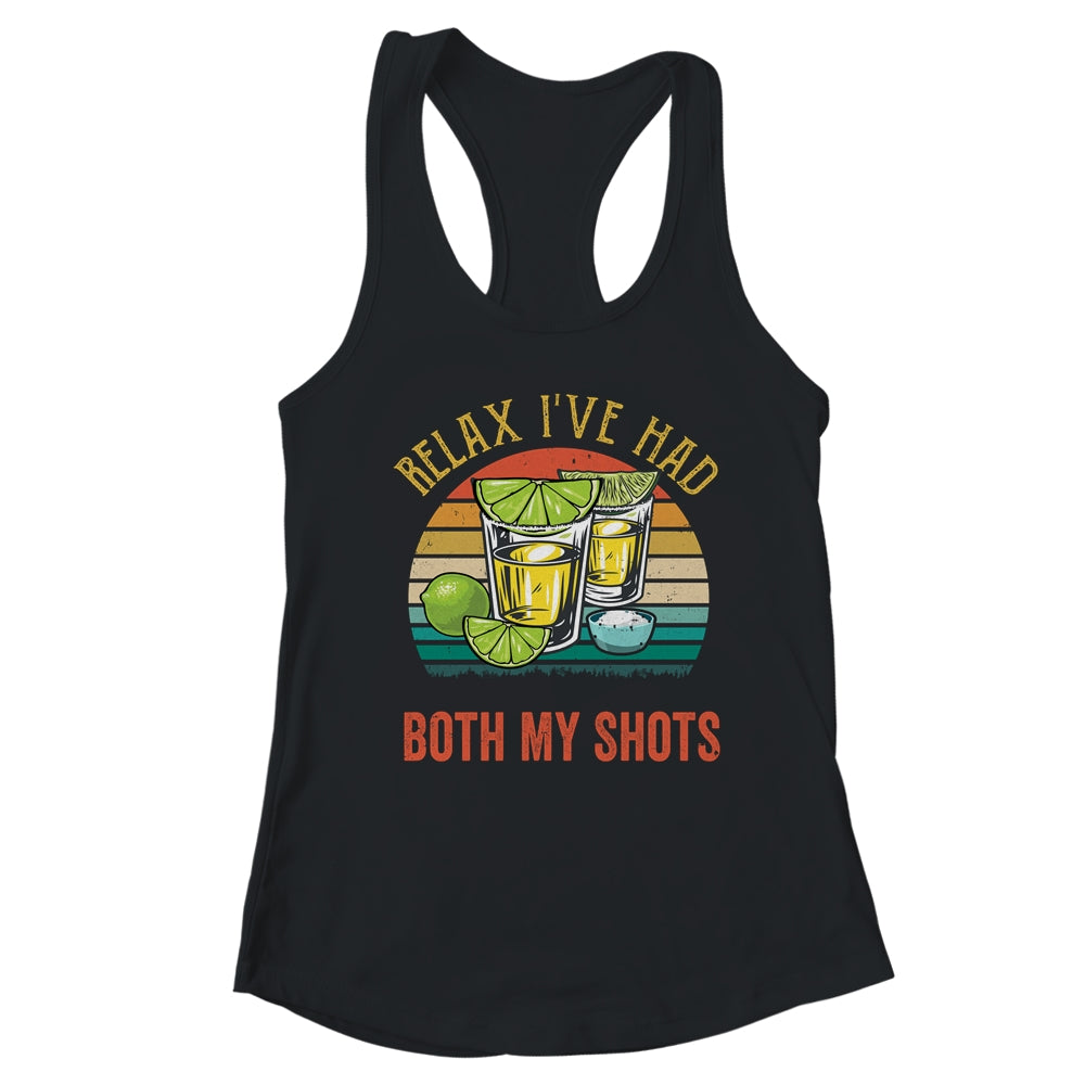 Relax I've Had Both My Shots Funny Drinking Retro Vintage T-Shirt & Tank Top | Teecentury.com