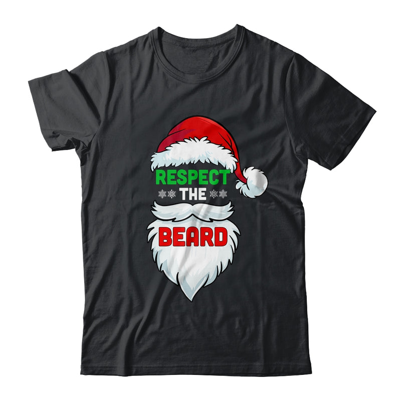 Respect The Beard Santa Claus Christmas Xmas Gifts Men Dad Shirt ...