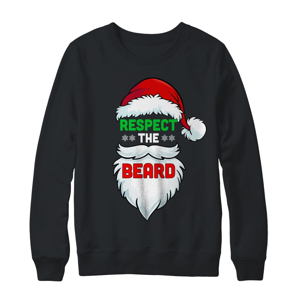 Respect The Beard Santa Claus Christmas Xmas Gifts Men Dad Shirt ...