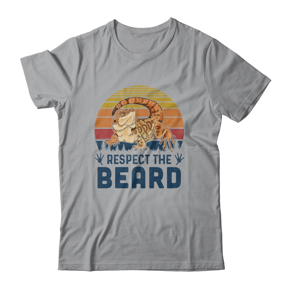 Respect The Beard Vintage Funny Bearded Dragon T-Shirt & Hoodie | Teecentury.com