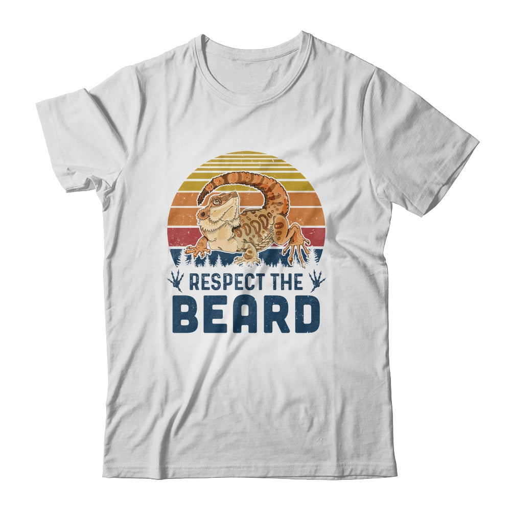 Respect The Beard Vintage Funny Bearded Dragon T-Shirt & Hoodie | Teecentury.com