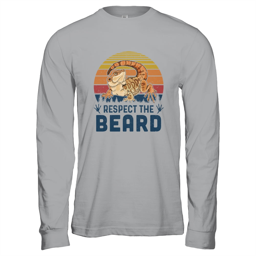 Respect The Beard Vintage Funny Bearded Dragon T-Shirt & Hoodie | Teecentury.com