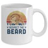 Respect The Beard Vintage Funny Bearded Dragon Mug Coffee Mug | Teecentury.com