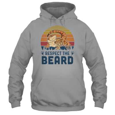 Respect The Beard Vintage Funny Bearded Dragon T-Shirt & Hoodie | Teecentury.com