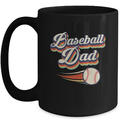 Retro Baseball Dad Funny Vintage Baseball Player Fathers Day Mug Coffee Mug | Teecentury.com