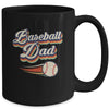 Retro Baseball Dad Funny Vintage Baseball Player Fathers Day Mug Coffee Mug | Teecentury.com