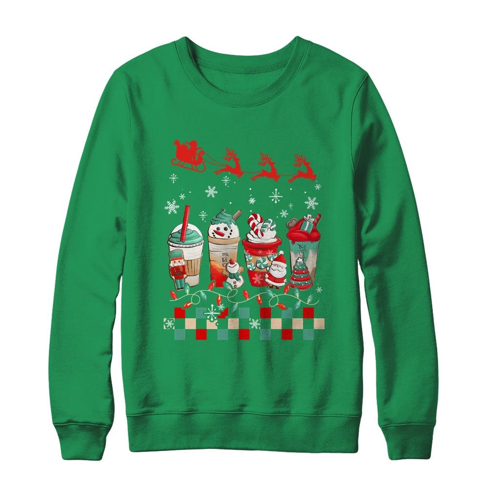 Retro Groovy Christmas Coffee Women Sweets Winter Cozy Xmas Shirt & Sweatshirt | teecentury