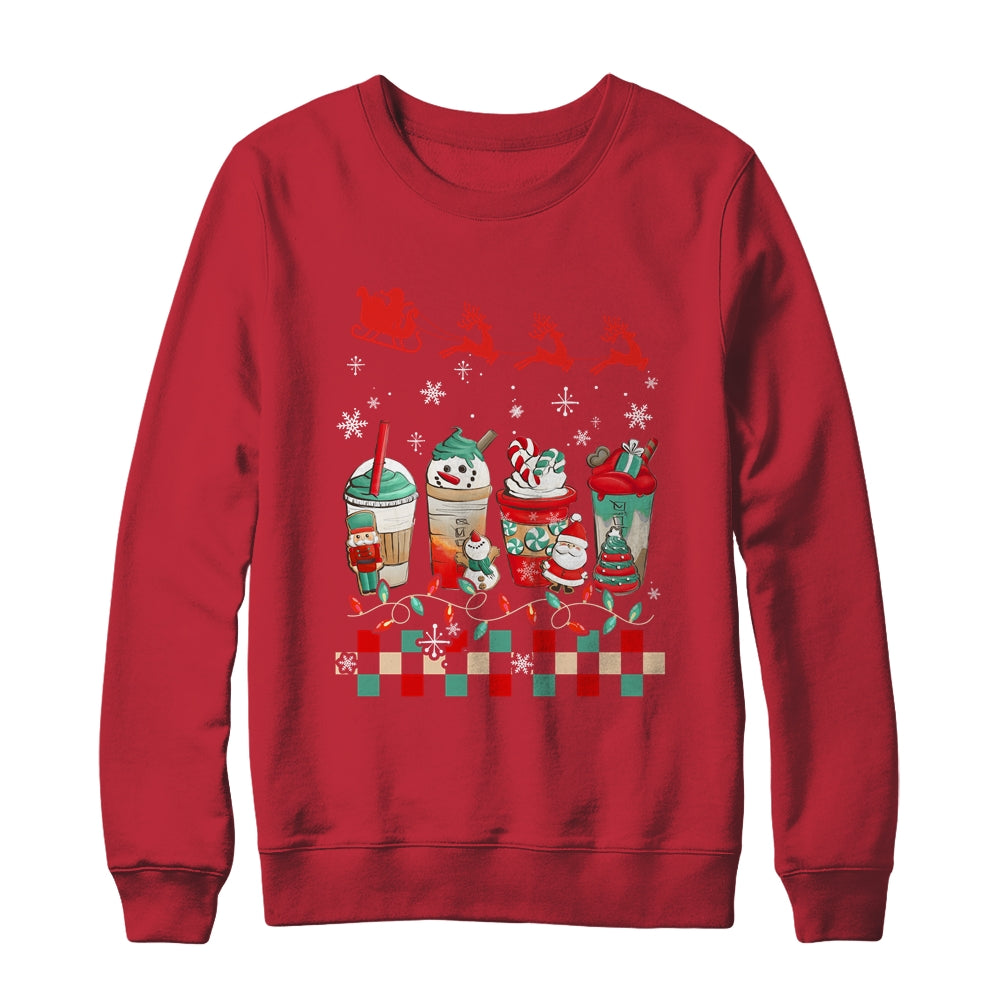 Retro Groovy Christmas Coffee Women Sweets Winter Cozy Xmas Shirt & Sweatshirt | teecentury