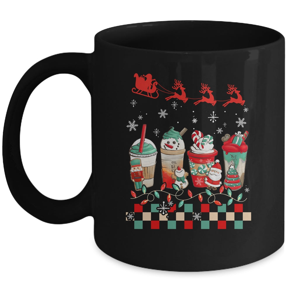 Retro Groovy Christmas Coffee Women Sweets Winter Cozy Xmas Mug | teecentury