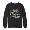 Retro Groovy Fa La La Christmas Cute Santa Hat Xmas Lights Shirt & Sweatshirt | teecentury