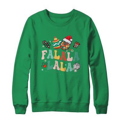 Retro Groovy Fa La La Christmas Cute Santa Hat Xmas Lights Shirt & Sweatshirt | teecentury