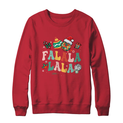 Retro Groovy Fa La La Christmas Cute Santa Hat Xmas Lights Shirt & Sweatshirt | teecentury