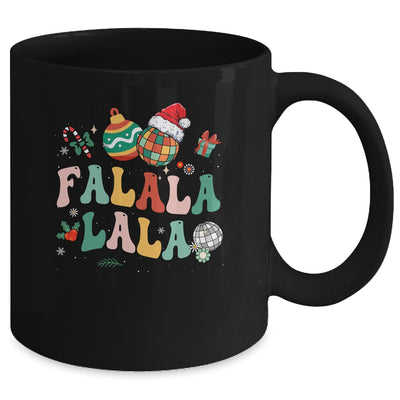 Retro Groovy Fa La La Christmas Cute Santa Hat Xmas Lights Mug | teecentury