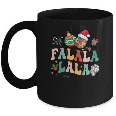 Retro Groovy Fa La La Christmas Cute Santa Hat Xmas Lights Mug | teecentury