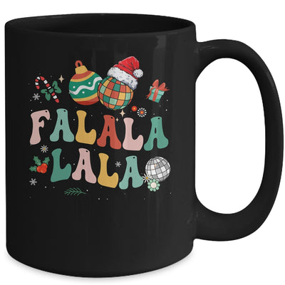 Retro Groovy Fa La La Christmas Cute Santa Hat Xmas Lights Mug | teecentury